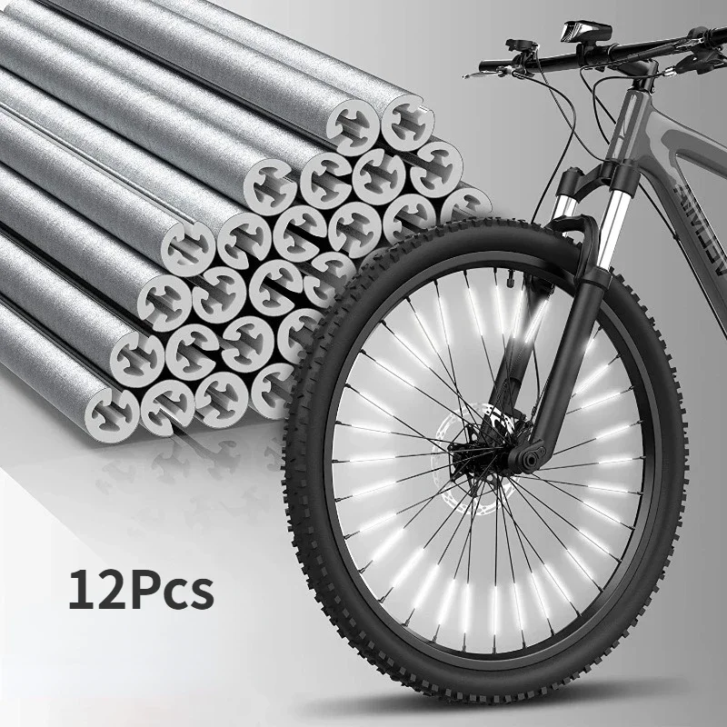 Spoke Reflector Set - 12 Buah/Set Klip Dudukan Reflektif Strip