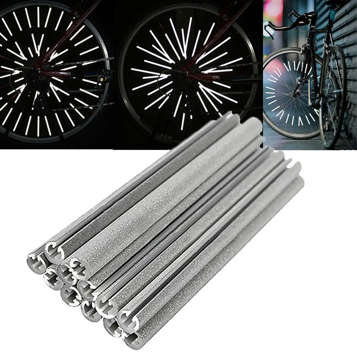 Spoke Reflector Set - 12pcs/set Reflektor Jari-jari Sepeda ABS Kekuatan