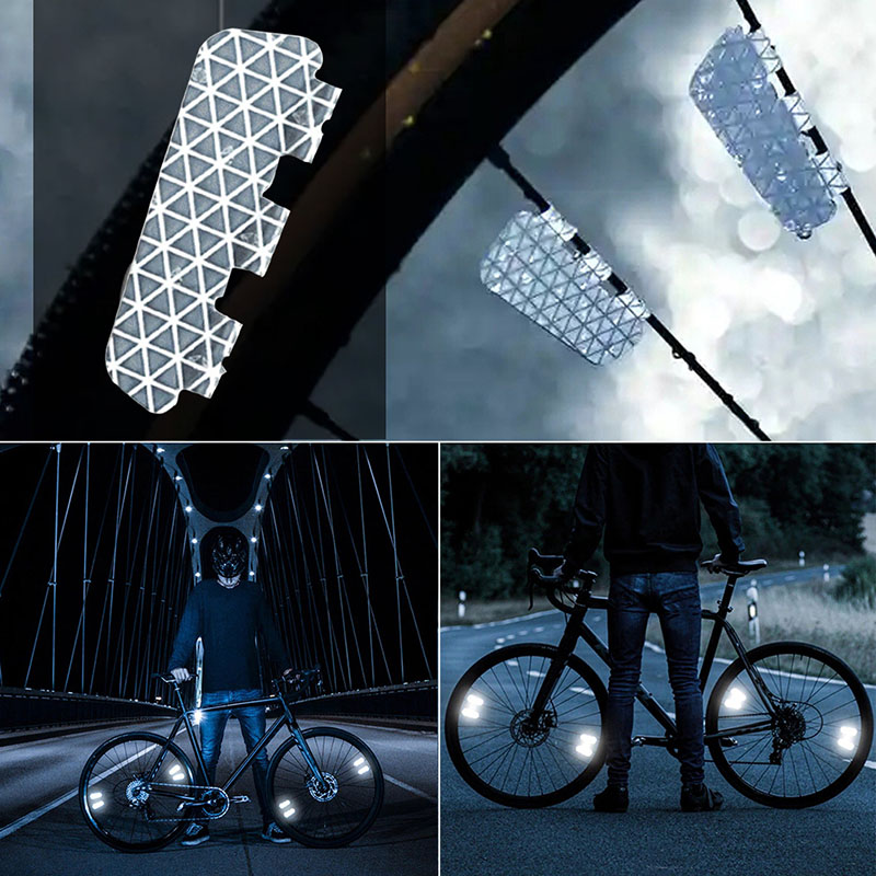 4 Buah/Set Stiker Reflektif Se - Spoke Reflector Set ulasan dan harga